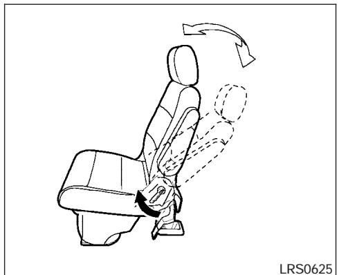 NISSAN QUEST 2006 - Inclinaison du dossier vers l'arrière - 4