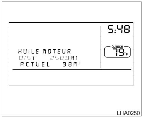 NISSAN QUEST 2006 - UTILISATION DE LA TOUCHE « E/M » (mesure américain/métrique) - 1