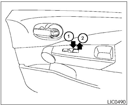 NISSAN QUEST 2006 - Commande des glaces électriques du côté conducteur - 1