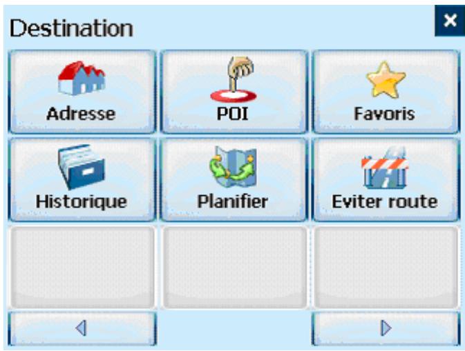 PACKARD BELL GPS 400 - Le Menu Destination - 1