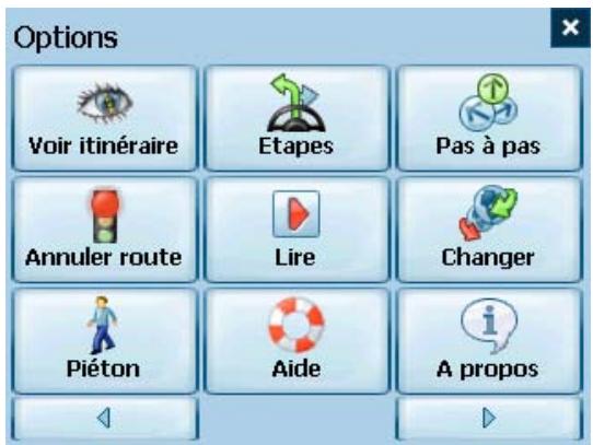 PACKARD BELL GPS 400 - Le menu Options - 1