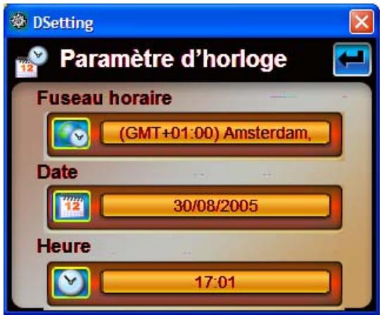 PACKARD BELL GPS 400 - Paramètres de temps - 1