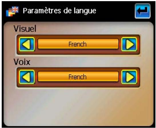 PACKARD BELL GPS 400 - Paramètres de langue - 1