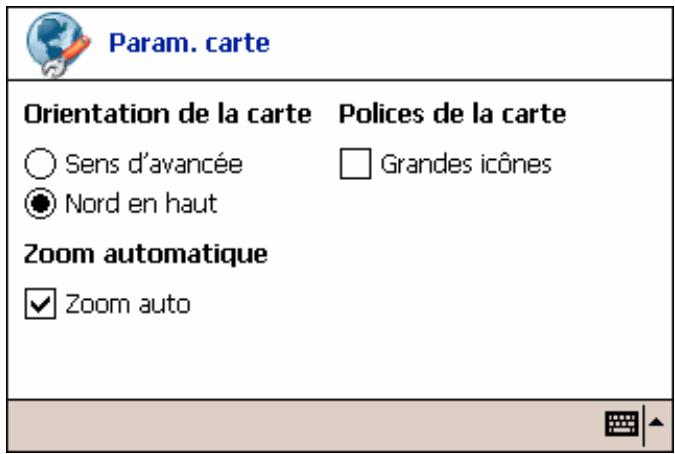 PACKARD BELL GPS 400 - Paramètres de la carte - 2