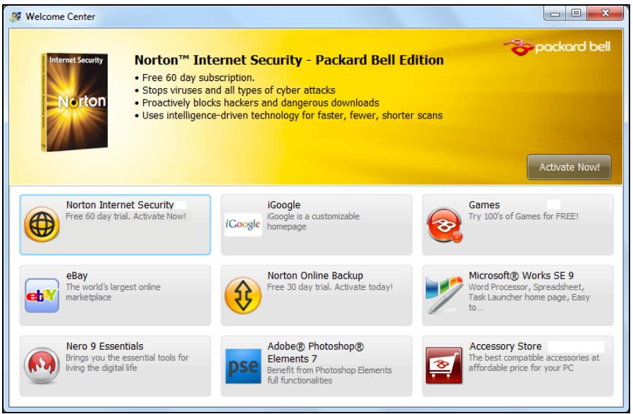 PACKARD BELL EN LM98 - Centre d'accueil - 1