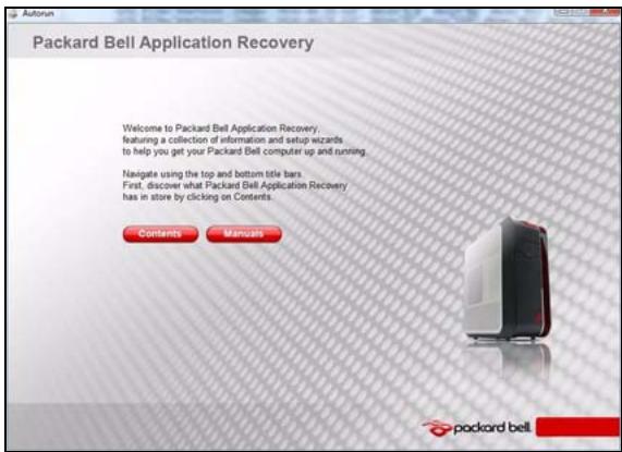PACKARD BELL EN LM98 - Restauration des logiciels et pilotes préinstallés - 1