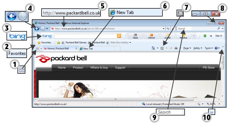 PACKARD BELL IMEDIA PT.U68-PV.U68 - \section*{Caracteristiques d'Internet Explorer} - 1