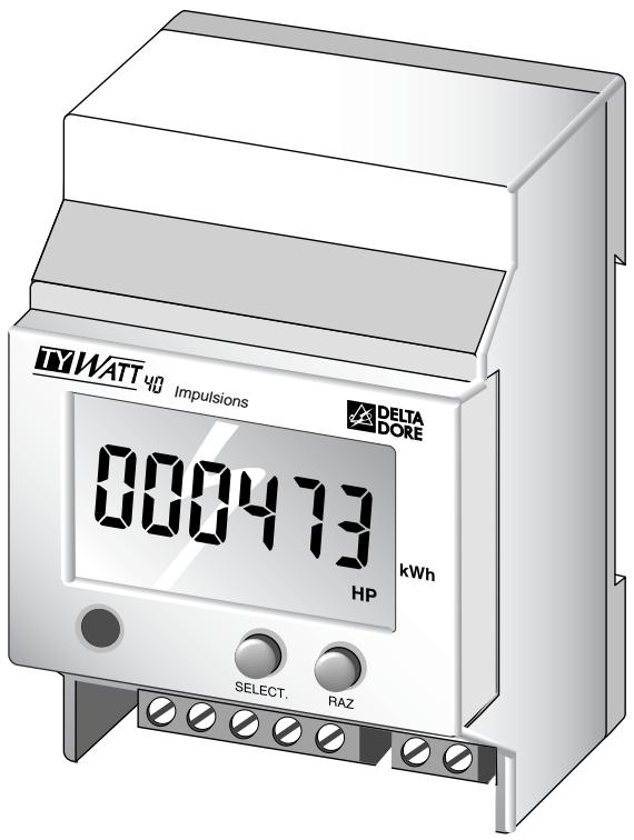 DELTA DORE TYWATT 40 TRI - Indicateurs de consommation à sortie “impulsions” - 1
