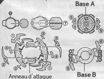 HASBRO BEYBLADE TOPS WYBORG - PIÈCES: - 2