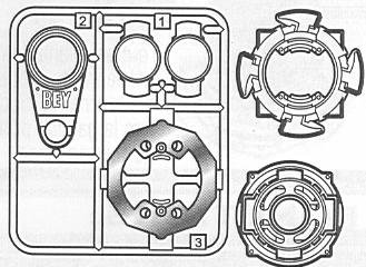 HASBRO BEYBLADE V FORCE METAL DRIGER A95 82656 - Pièces : - 1