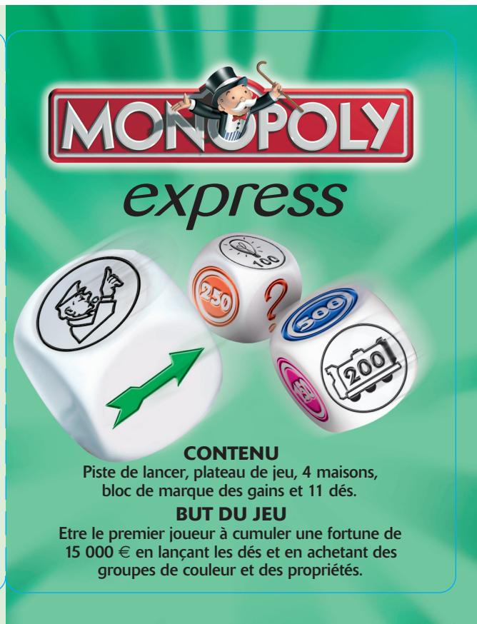 HASBRO MONOPOLY EXPRESS - Gares, services publics et groupes de couleur à collecter : - 5