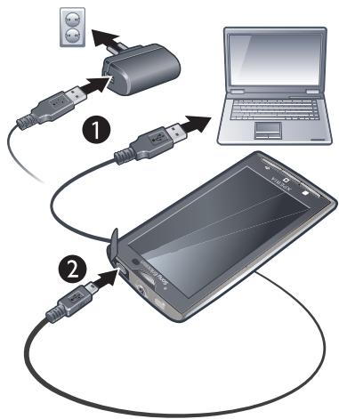SONY ERICSSON XPERIA X10 - Chargement de la batterie - 1