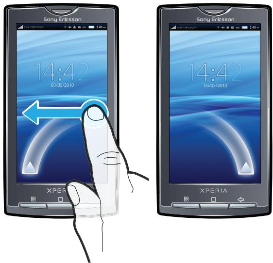 SONY ERICSSON XPERIA X10 - Pour définir l'intervalle de verrouillage automatique de l'écran - 1