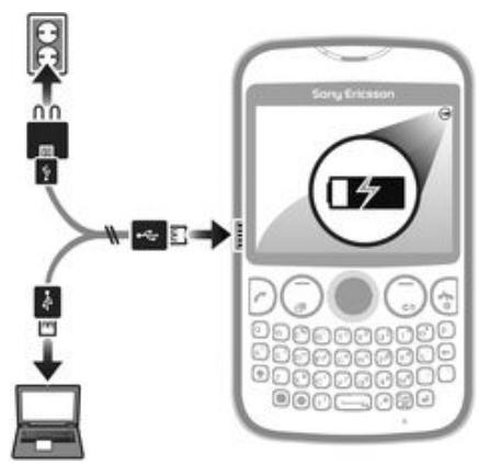 SONY ERICSSON TXT - Chargement de la batterie - 1