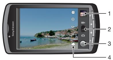 SONY ERICSSON XPERIA PLAY - Commandes du viseur et de l'appareil photo - 1