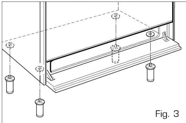 ESSENTIELB EMCG 912C,  EMCG 912I,  EMCG 912N,  EMCG 912R,  EMCG 922I - INSTALLATION DES PIEDS RÉGLABLES - 1
