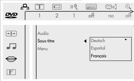 GRUNDIG GDV 200 - Sélection de la langue des menus du lecteur de DVD - 1