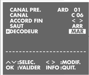 GRUNDIG SEVILLA SE 1205 HIFI/NIC - Programmation de numero de chaine pour le decodeur - 2
