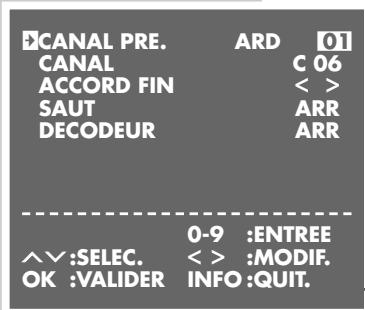 GRUNDIG SEVILLA SE 1205 HIFI/NIC - Programmation de numero de chaine pour le decodeur - 1