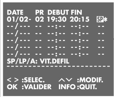 GRUNDIG SEVILLA SE 1205 HIFI/NIC - Indication pour l'enregistrement de récepteurs satellites : - 1