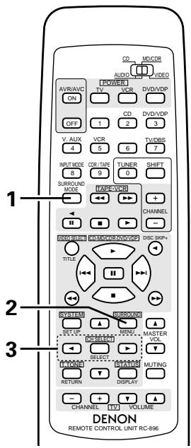 1 2 3 DENON REMOTE CONTROL UNIT RC-896