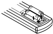 DENON RCD-M33 - Insertion des piles - 2