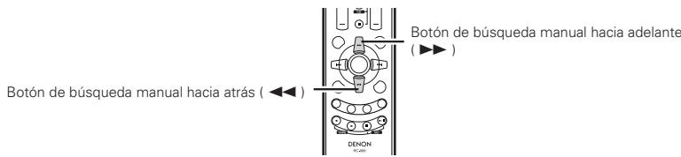 DENON RCD-M33 - Encontrar un determinado punto en el disco cuando se eschua el sonido Salto de monitor (Utilizando el mando a distancia) - 1