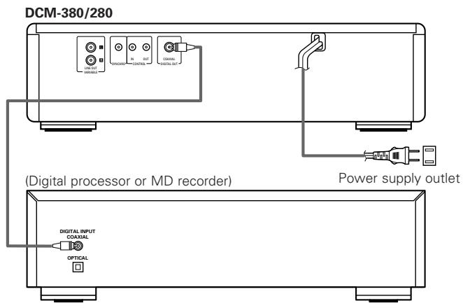 DENON DCM-380 - Connecting the Digital Output Jack (COAXIAL) - 1