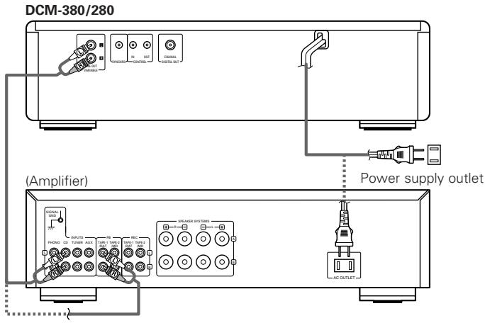 DENON DCM-380 - Connecting the Output Terminal - 1