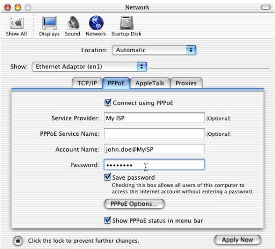 ALCATEL-LUCENT 530V5 - Utilisation du client de commutation PPPoE de Mac OS X - 1