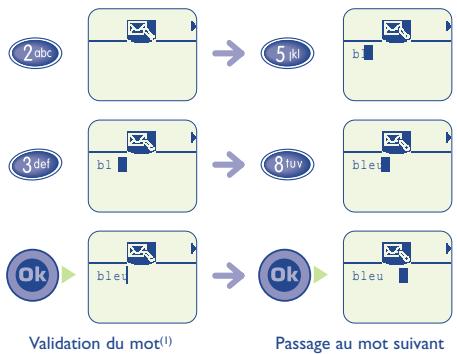 ALCATEL-LUCENT OT-701 - Exemple : vous pouvez écrire "bleu - 1