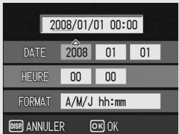 2008/01/01 00:00 DATE 2008 01 01 HEURE 00 00 FORMAT A/M/J hh:mm DISP ANNULER OK OK