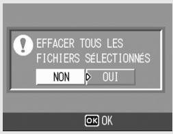 EFFACER TOUS LES FICHIERS SÉLECTIONNÉS NON OUI OK OK