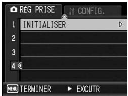 RÉG PRISE 1 INITIALISER 2 3 4 MENU TERMINER EXCUTR