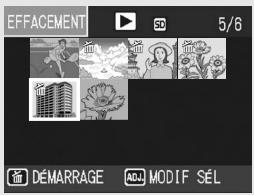 EFFACEMENT 5/6 DÉMARRAGE ADJ MODIF SÉL