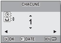 RICOH R50 - Indiquez si la date doit être imprimée sur l'impression et définissez le nombre d'impressions. - 1