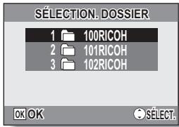 RICOH R50 - Sélectionnez le dossier souhaité et appuyez sur la touche OK. - 1