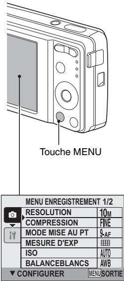 RICOH R50 - Appuyez sur la touche MENU. - 1