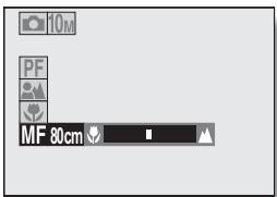 RICOH R50 - Appuyez sur la touche [«] ou [»] pour régler la distance de mise au point et appuyez ensuite sur la touche OK. - 1