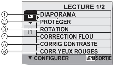 RICOH R50 - Présentation du menu de lecture - 1