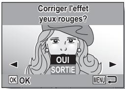 RICOH R50 - Sélectionnez "CORR. YEUX ROUGES" et appuyez sur la touche OK. - 1