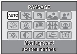 RICOH R50 - Utilisez les touches en forme de flèches pour sélectionner la scène souhaitée. - 1