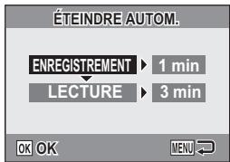 RICOH R50 - Sélectionnez "éteindre AUTOM." et appuyez sur la touche OK. - 1