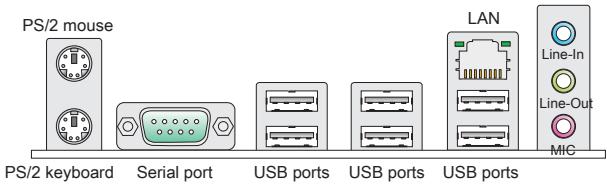 MSI MS-7615 V2.0 - REAR PANEL - 1