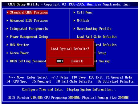 MSI MS-7615 V2.0 - Load Optimized Defaults - 1