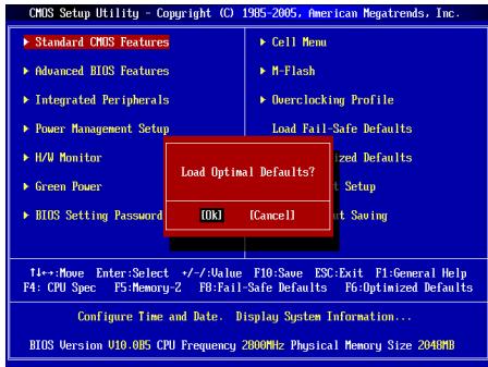 MSI MS-7615 V2.0 - 载入优化设置缺省值 - 1