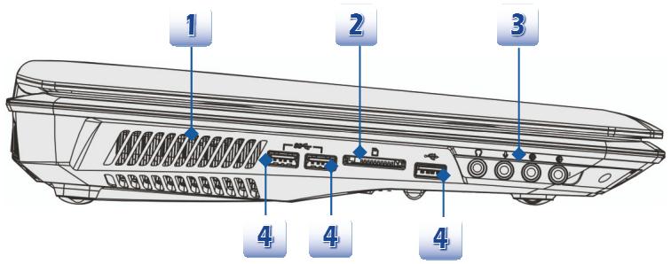 MSI GT70 2OC-023FR,  GT70 2OC-024FR,  GT70 2OC-025FR - Vue de gauche - 1