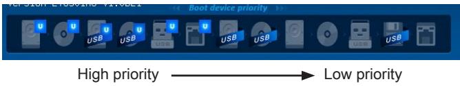 MSI Z87 MPOWER - ▶ Boot device priority bar - 1