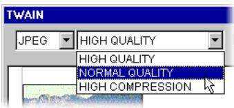 TWAIN JPEG HIGH QUALITY HIGH QUALITY NORMAL QUALITY HIGH COMPRESSION