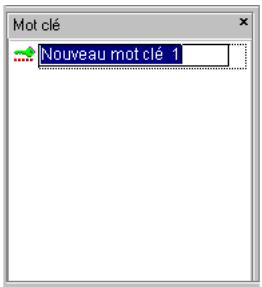 Mot clé Nouveau mot clé 1